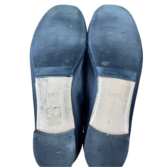 Gucci Black Leather Loafers Classic Flats - Picture 3 of 9